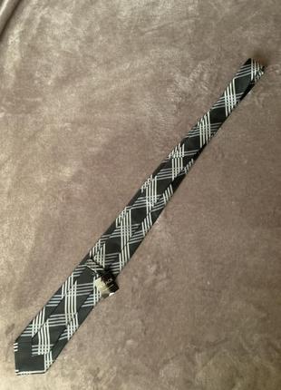 Краватка tie rack чорна у сріблясту карту3 фото