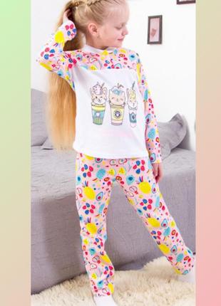 Піжама легка фрукти, 128 134см, 7 8 9років