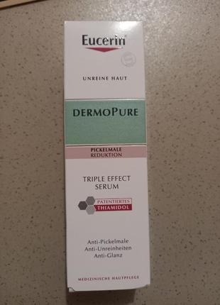 Сироватка потрійної дії
eucerin dermo pure triple effect serum