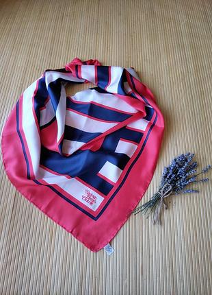 Шелковый / шёлковый платок роуль красно мине белый / шокова хустка