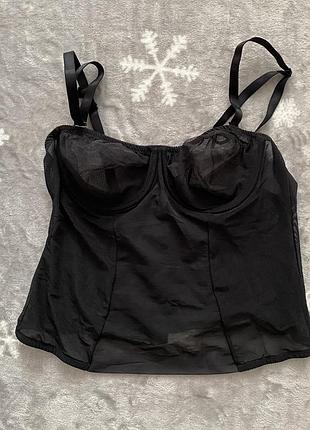 Базовый черный секси корсет marks &amp; spencer