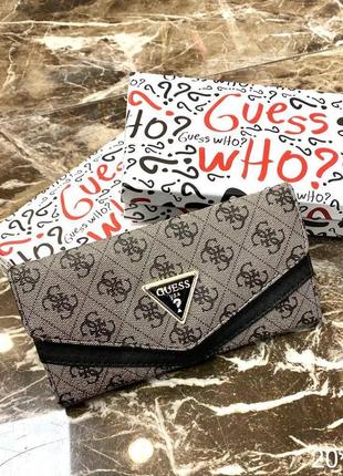 Кошелек комплект женский из экокожи + коробка набор, кошелек стиля гесс guess, кошелек женский с коробкой гесс, кошелек гуесс guess
