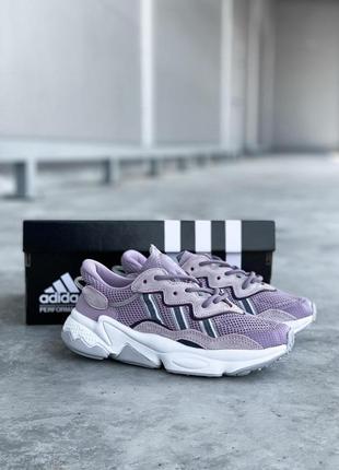 Женские кроссовки adidas ozweego adiprene pride violet white скидка sale / smb2 фото