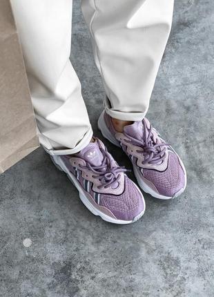 Женские кроссовки adidas ozweego adiprene pride violet white скидка sale / smb10 фото