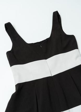 Lauren ralph lauren women's striped fit-and-flare dress black/white7 фото