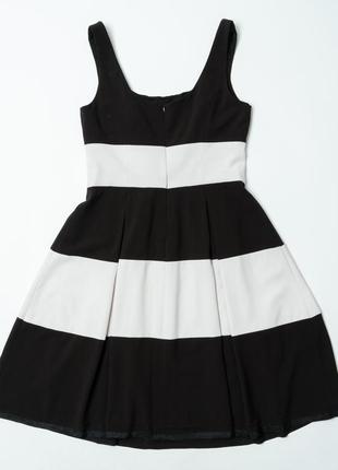 Lauren ralph lauren women's striped fit-and-flare dress black/white5 фото