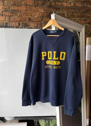 Polo ralph lauren men’s center logo blue sweatshirt кофта
