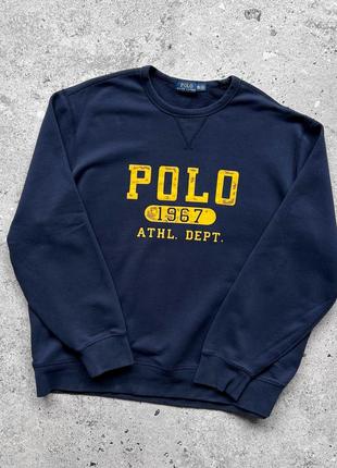 Polo ralph lauren men’s center logo blue sweatshirt кофта4 фото