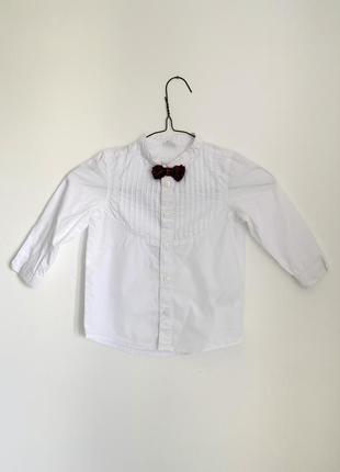 Белая детская рубашка для смокинга с бабочкой h&m