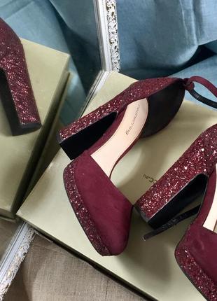 Туфли женские - каблук - обувь - бордо3 фото
