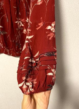 Блуза квіткова з мереживами недорого4 фото