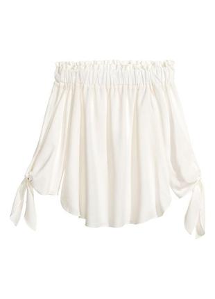 Блуза со спущенными плечами h&m
