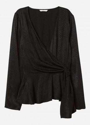 Черная блуза h&m