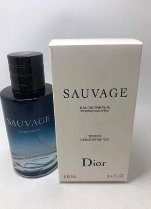 Тестер мужской  christian dior sauvage (крисиан дор саваж) 100 мл