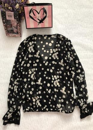 Zara блузка в горох м- размер3 фото