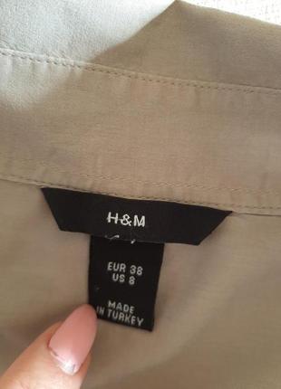 Базовая рубашка h&m 100% коттон6 фото