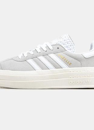 Женские кроссовки adidas gazelle bold grey white 37-40