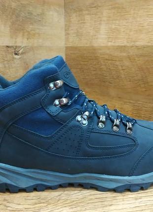 Зимові чоловічі з нубука на хутрі черевики restime на шнурівці