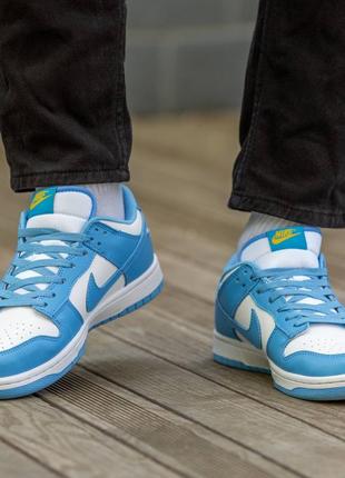 Кроссовки женские/мужские nike sb dunk low white\blue6 фото