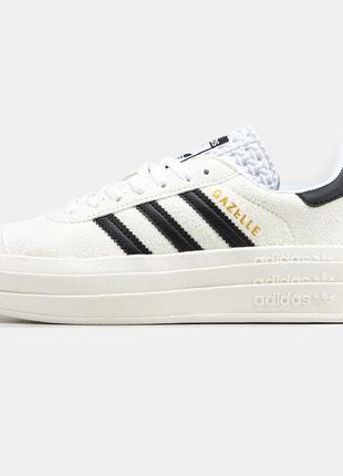 Жіночі кросівки adidas gazelle bold white black 38-39-40