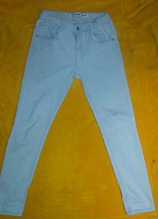 Джинсы в горошек