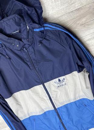 Adidas ветровка куртка l размер xl  винтажная плащевка2 фото