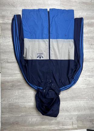Adidas ветровка куртка l размер xl  винтажная плащевка3 фото