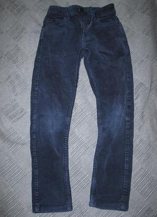 Брюки темно-синие вельвет 122-128