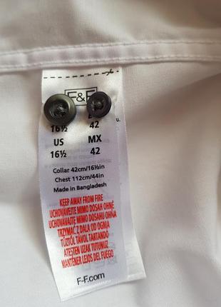 Біла чоловіча сорочка від f&f 3