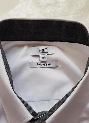 Біла чоловіча сорочка від f&f 6