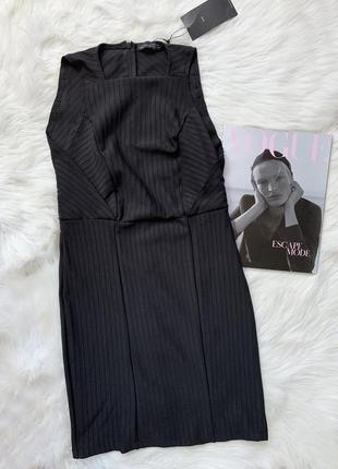 Платье, черное, резинка, зара, zara