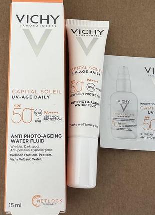 Vichy антивозрастной флюид против старения кожи spf 50+