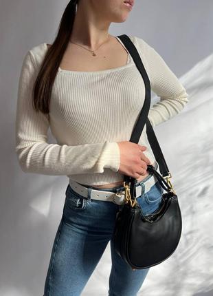 Сумочка fendi hobo (black)7 фото