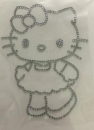 *(5)0420 термоналипка для одежды из страз hello kitty