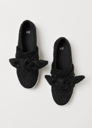 Слипоны кеды с бантом