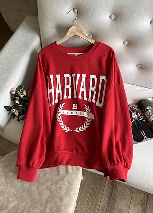 Красный свитшот harvard h&amp;m