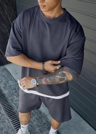 Костюм (комплект) мужские спортивные шорты с футболкой