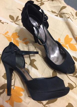 Shoes box босоножки туфли чёрные 25 см