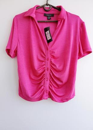 Блуза жіноча рожева на ґудзиках