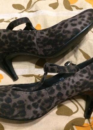 M&s marks & spencer туфли замшевые леопардовые 24.5 см5 фото