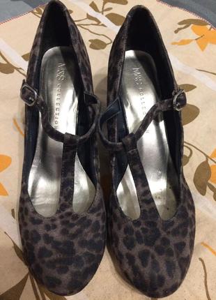 M&s marks & spencer туфли замшевые леопардовые 24.5 см2 фото