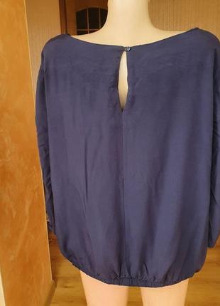 Синяя свободная вискозная рубашка/блуза/туника хл saint tropez9 фото