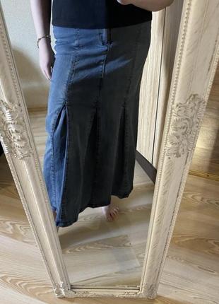 Модная миди джинсовая юбка 50-52 р2 фото