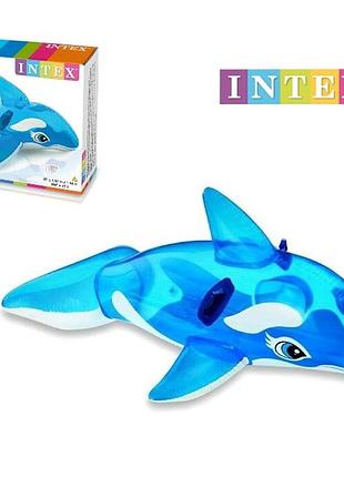 Надувний плотик "косатка" intex 58523. розміром 152х114см, від 3 років