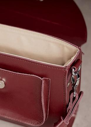Сумка жіноча натуральна шкіра бордова liv5 фото