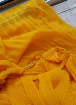Плісироване плаття на літо, літнє плаття яскраве, легке повітряне плаття6 фото