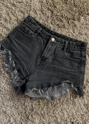 Шорты джинсовые летние женские темно серые