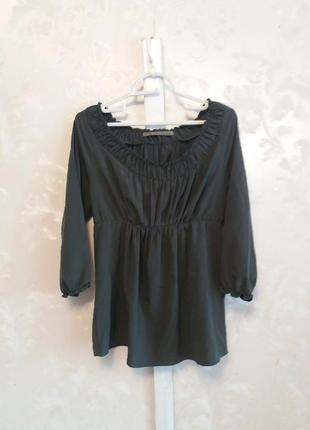 Блуза со спущенными плечами zara