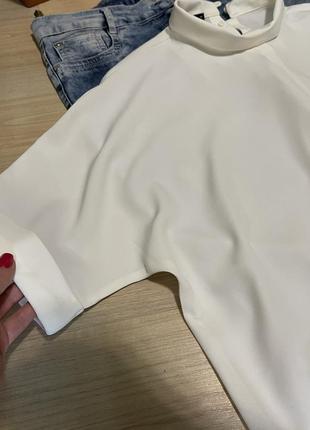 Стильна крута 👌брендова блуза кімоно ворот стійка оверс 46-48-505 фото