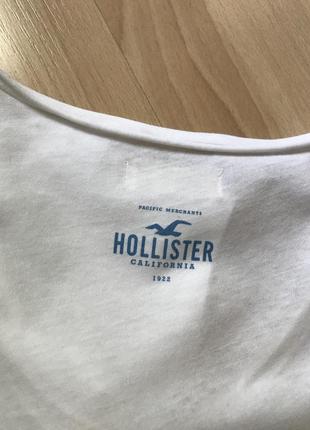 Белая футболка с принтом hollister california5 фото